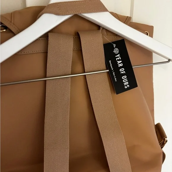 Year of Ours Top-Loading Buckle Closure Backpack in Tan - Picture 11 of 13